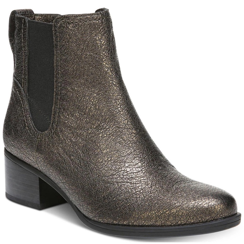 New Naturalizer Dallas Chelsea pull-on ankle boot bronze metallic leather 6.5‎